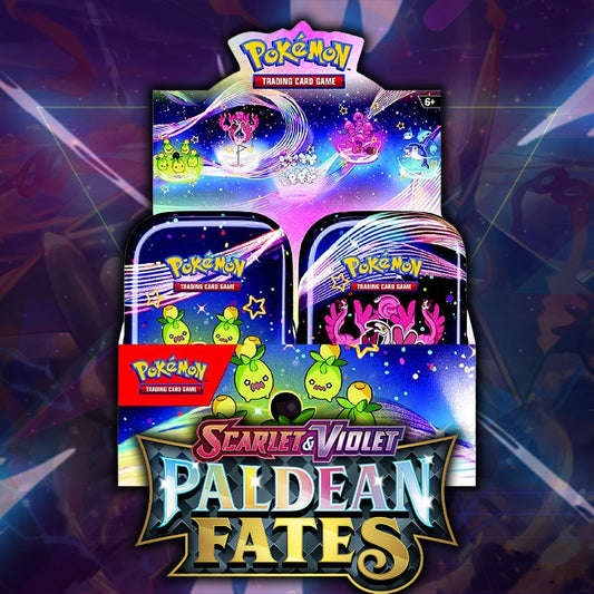 Paldean Fates Mini Tin (2 packs) - Ripped Live *PLEASE READ*